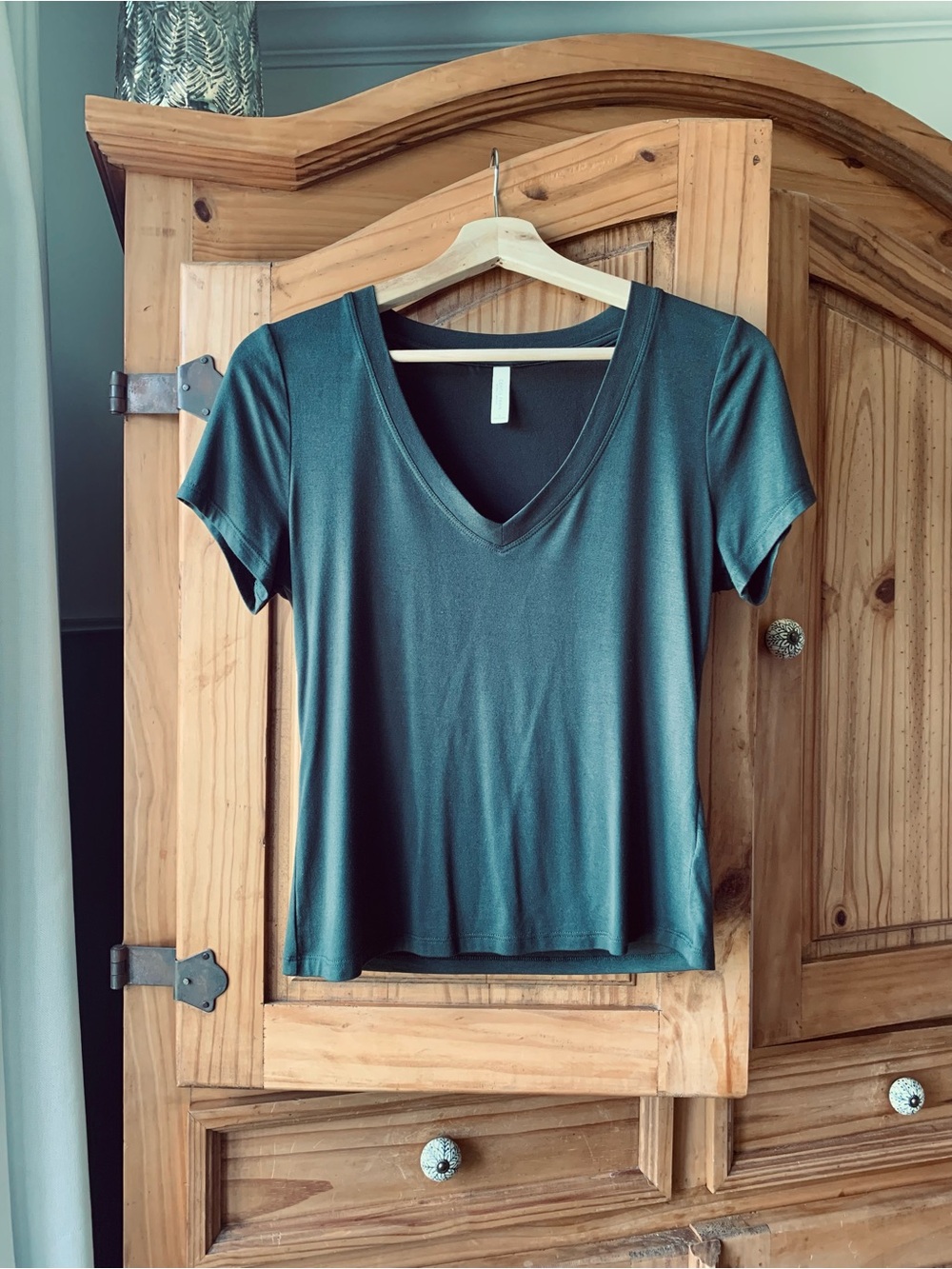 Gentle Fawn V-Neck Short Sleeve Top - Forest Green